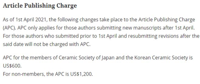 188bet金宝搏·中国官网JCR 分区Q1接受率高的材料科学期刊-- Journal of Asian Ceramic Societies(图8)